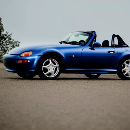 Prompt: a silver 1 9 9 9 miata. 3 5 mm 8 k