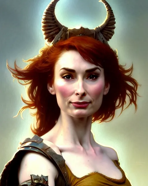 Prompt: felicia day, fantasy character portrait, ultra realistic, concept art, intricate details, highly detailed by frank frazetta greg rutkowski, gaston bussiere, craig mullins, simon bisley ruan jia and mandy jurgens and artgerm and william - adolphe bouguereau and frank frazetta