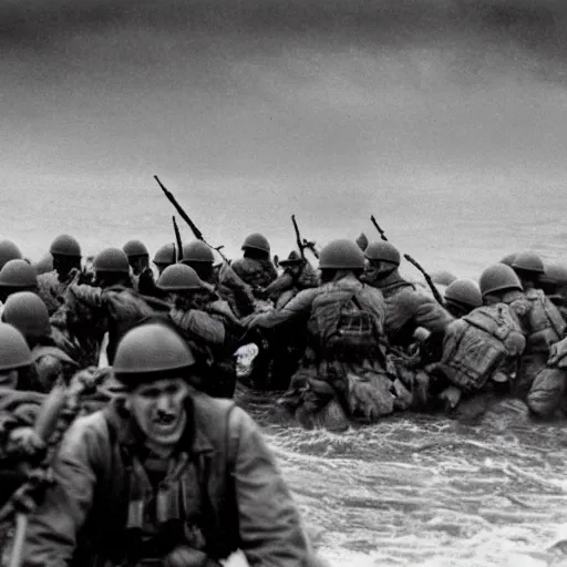 Image similar to attacking omaha beach on d - day