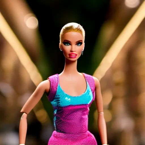 Prompt: zoolander as a barbie doll, product shot, dynamic lighting, depth of field, bokeh