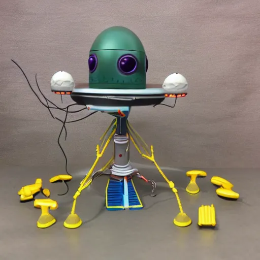 Image similar to ufo abduction playset action figure 9 0's, realistic, high detail,