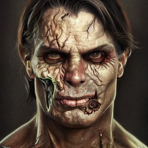 Image similar to ultra realistic illustration, jair bolsonaro as a rotting zombie, fantasy, intricate, horror, highly detailed, digital painting, artstation, concept art, sharp focus, illustration, art by artgerm and greg rutkowski and alphonse mucha