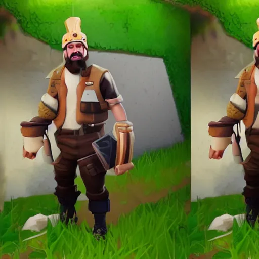 Prompt: oussam ben laden as a fortnite skin