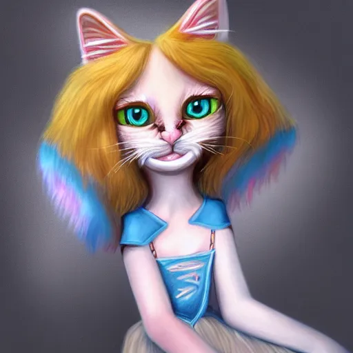 Prompt: graphic, hyperreal, portraiture illustration of a anthropomorphic ragdoll cat in different cool cosplay clothes, smiling, digital painting