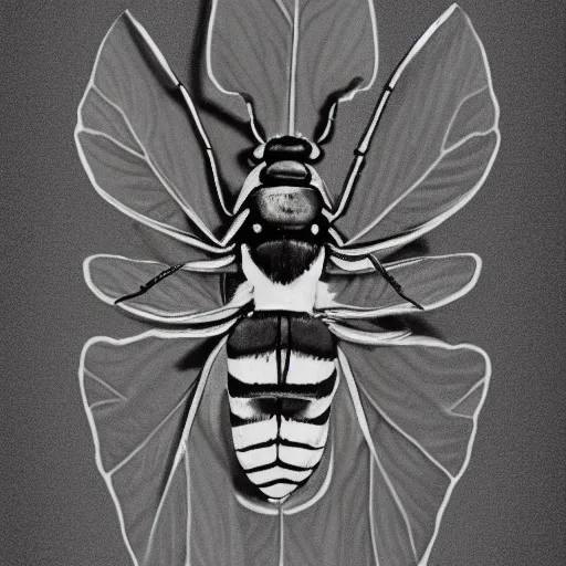 Image similar to insect, black and white, botanical illustration