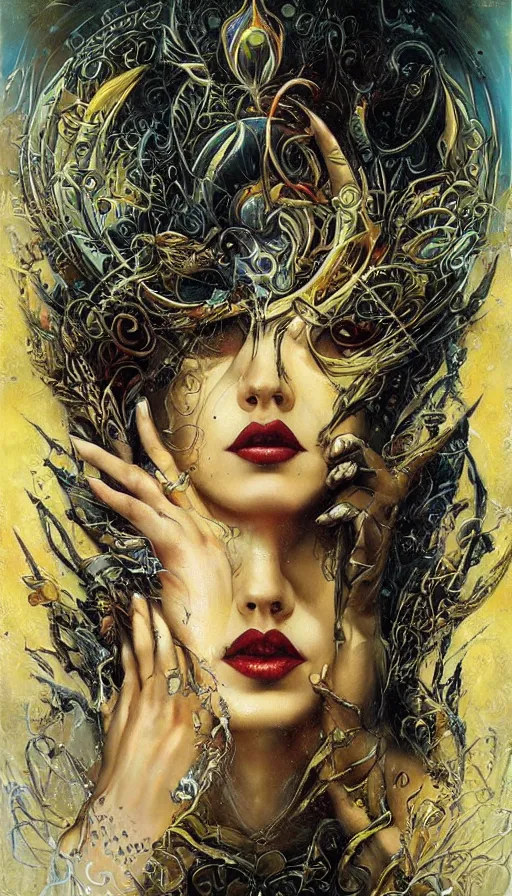 Image similar to psytrance artwork, by karol bak