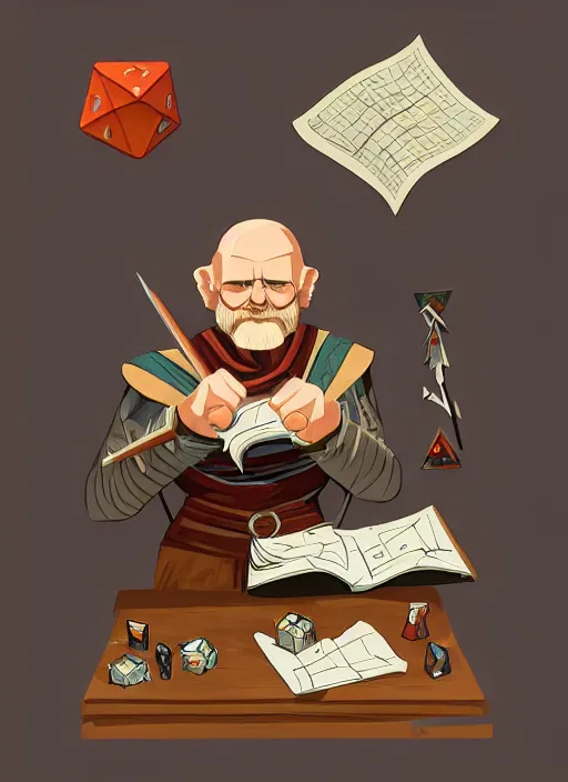 Image similar to powerful wizard playing dungeons and dragons, white background, by simon kennedy, studio muti