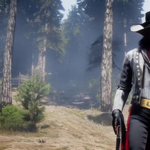 Image similar to michael jackson in red dead redemption 2