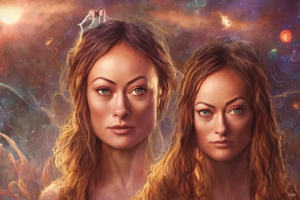 Image similar to big-eyed surprised Quorra, played by Olivia Wilde staring intensely into the camera, sundown golden hour firefly wisps, Lilia Alvarado, Sophie Anderson, Mark Arian, Bob Byerley, Charlie Bowater, Mark Brooks, Steve Henderson, Justin Gerard, Arthur Hughes, Edward Robert Hughes, Mark Keathley, Victor Nizovtsev, Carlos Shwabe, Ross Tran, WLOP