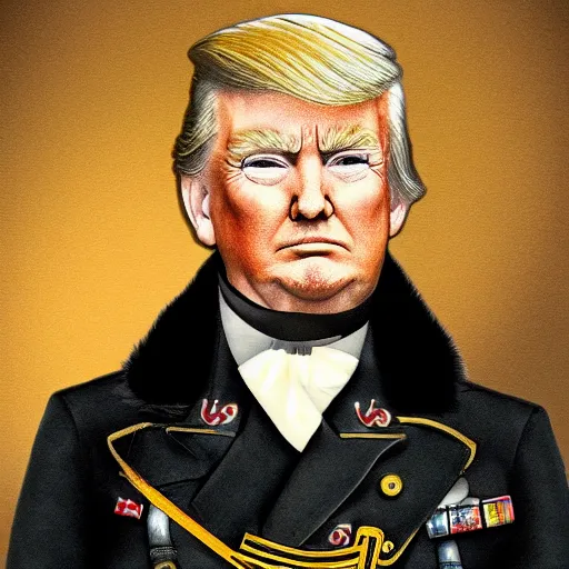 Image similar to trump as a decorated civil war general, portrait
