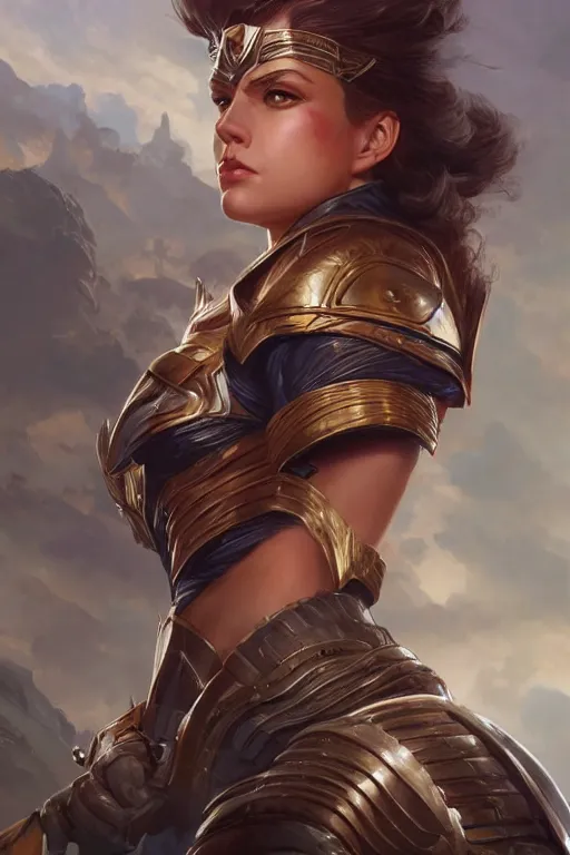 Image similar to amazon valkyrie athena, d & d, fantasy, portrait, highly detailed, headshot, digital painting, trending on artstation, concept art, sharp focus, illustration, art by artgerm and greg rutkowski and magali villeneuve