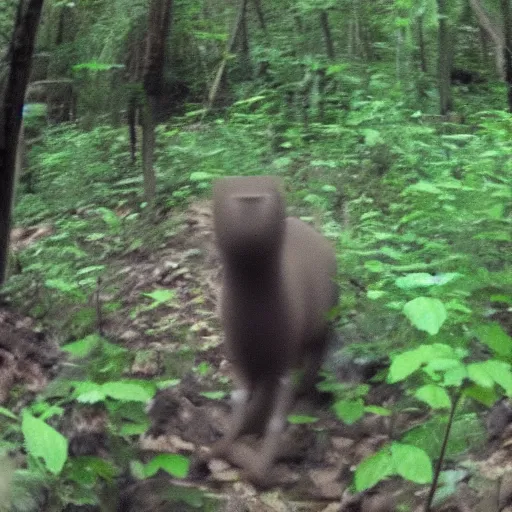 Image similar to a cryptid shot on a trailcam