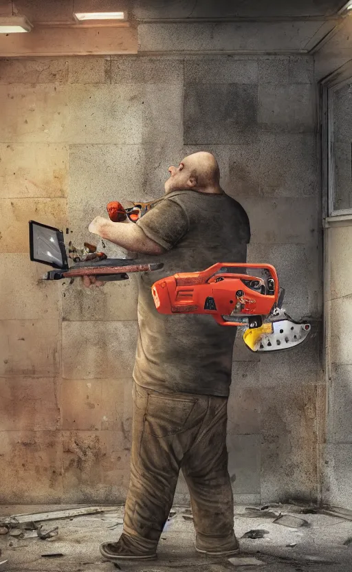 Prompt: fat pig with a human height with a chainsaw in the subway, photo, photorealistic, detailed, 8 k, hdr, high quality, high resolution, lossless quality, lossless, 4 k, 1 6 k