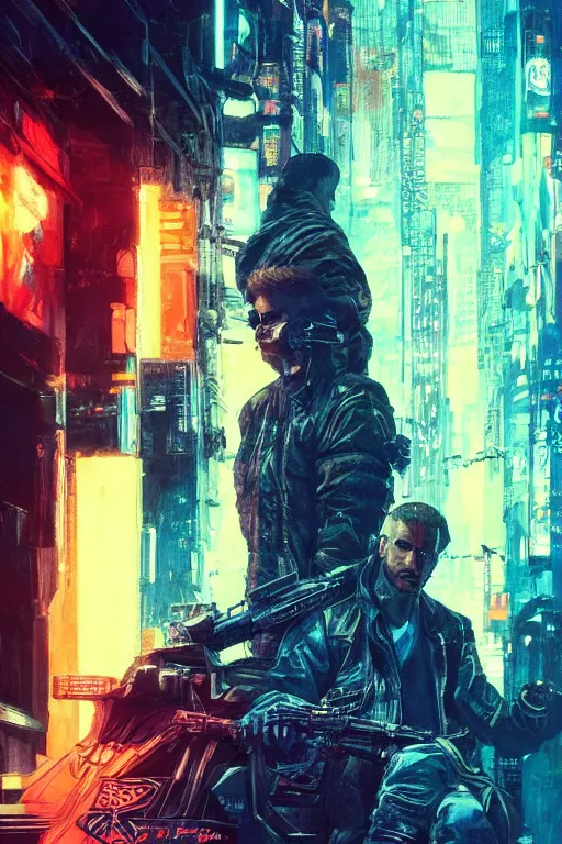 Image similar to cyberpunk military character ( blade runner 2 0 4 9, dystopian, cyberpunk 2 0 7 7 character design ). attractive face. portrait by james gurney and laurie greasley and yoji shinkawa, oil on canvas. cinematic composition, hyper realism, realistic proportions, anatomy, dramatic lighting, photorealistic, high detail, 4 k