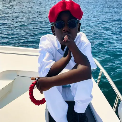 Prompt: “Lil Yachty on a yacht”
