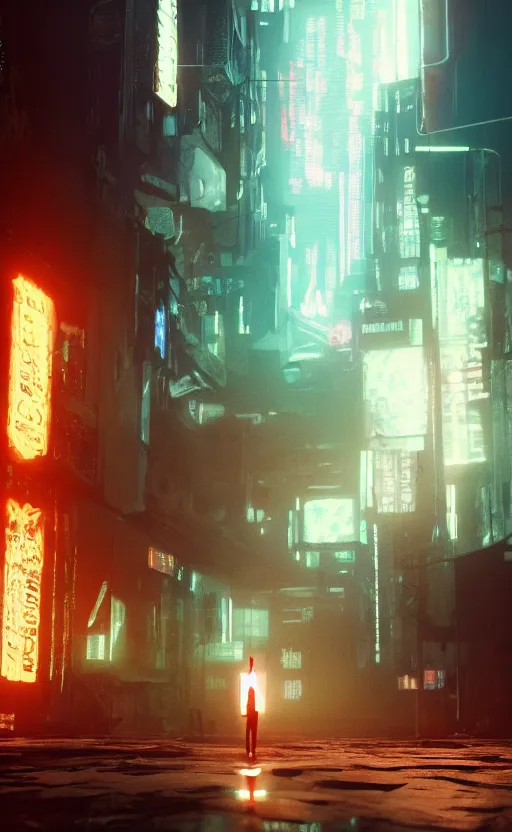 Image similar to the other world Dean Roger, Photo, 4k,octane render, photorealism, concept art, deviant art, cyberpunk, bladerunner High definition, ultra realistic, 35mm