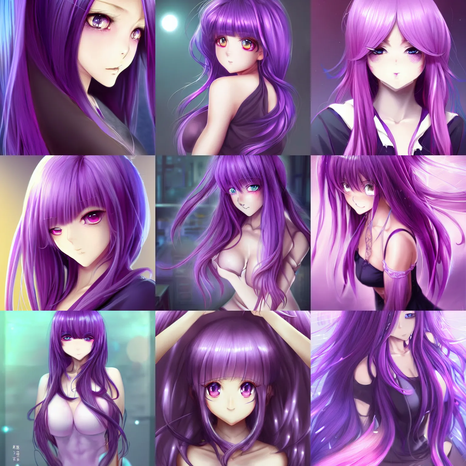 Prompt: advanced digital art, a very beautiful and gorgeous anime female teacher + full body, big muscle, big eyes, very long pink hair + purple to pinl gradient hair, purple eyes, standing in class, full round face :: cinematic lighting, highly intricately detailed, trending on pixiv :: Steven Artgerm Lau, WLOP, RossDraws, RuanJia, James Jean, Andrei Riabovitchev, Totorrl, Marc Simonetti, Visual Key, and Sakimichan