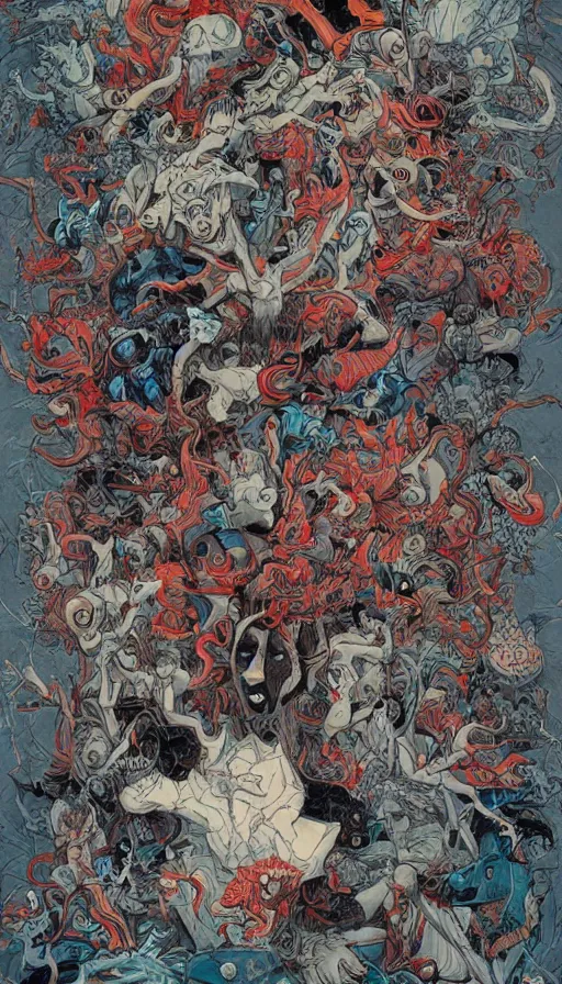 Image similar to the end of the world, by james jean,