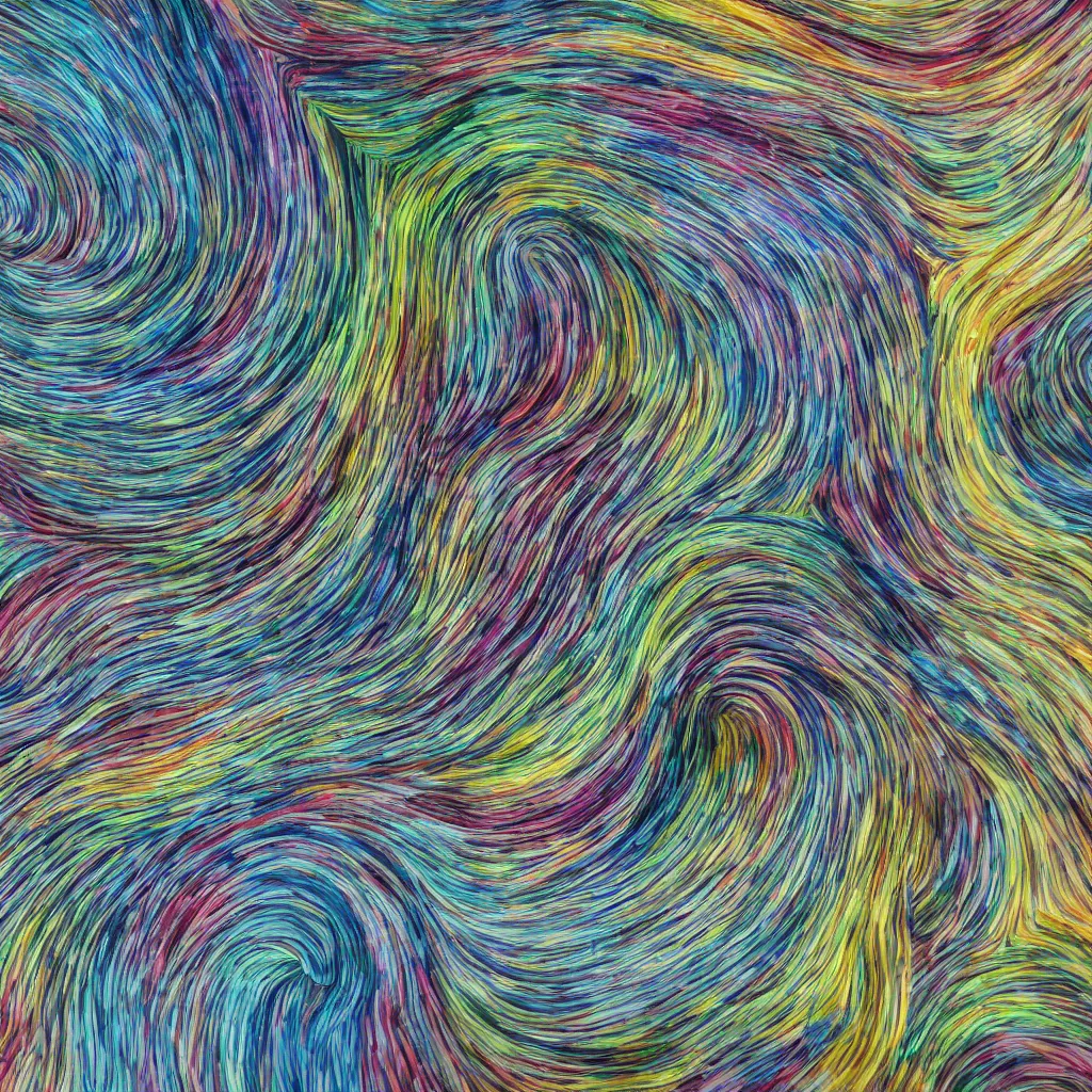 Image similar to slithering twists of colored paint