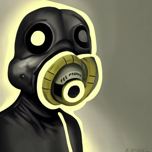 Prompt: teenager wearing a futuristic boiler suit and gas mask, stylised!!! painting, highly detailed, digital art, trending on art station, aesthetic