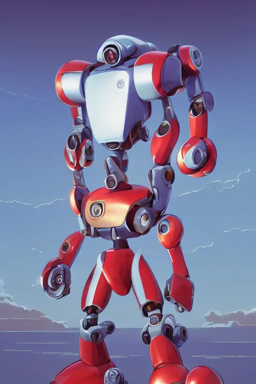 Image similar to metabots medabots medarotto medarot robot minimalist comics, behance hd by jesper ejsing, by rhads, makoto shinkai and lois van baarle, ilya kuvshinov, rossdraws global illumination ray tracing hdr radiating a glowing aura