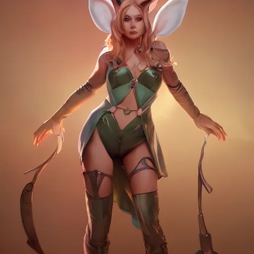 Image similar to sage ( valorant ), wearing a bunny suit, cg animation, riot entertainment, arcane, realistic, character select portrait, by artgerm, greg rutkowski, alphonse mucha, 3 d, pixiv, full body