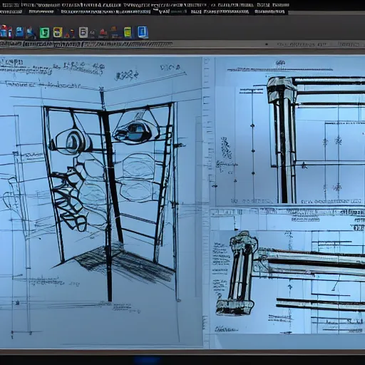 Image similar to blueprints of how build an antigravity engine, sci fi, high quality