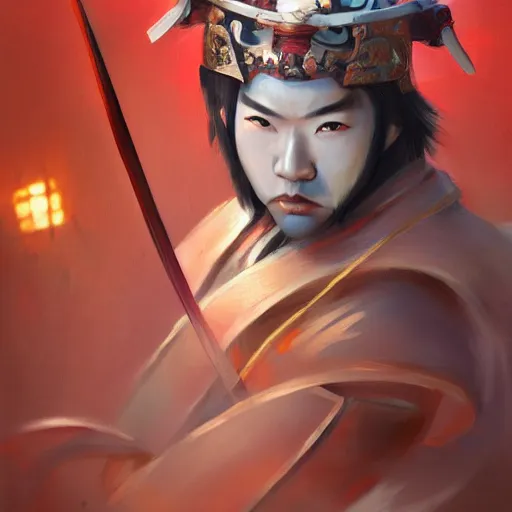 Image similar to samurai, cherry blosdom, japanese temple, digital art, irina french, heraldo ortega, mandy jurgens, golden ratio, art canvas, award winning, masterpiece trending on artstation 8 k 1 5 0 mpx