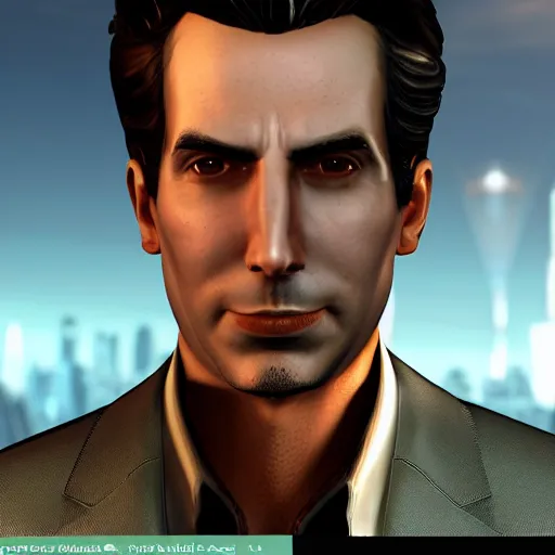 Prompt: a close-up god like studio photographic portrait of Handsome Jack from the Borderland’s video games, president of the Hyperion Corporation, Helios station in the background, hyper detailed, 8K, photoshopped image, camera Sigma 85mm f/1.4, by Annie Leibovitz, award-winning portrait, awe-inspiring, intricate, dramatic lighting