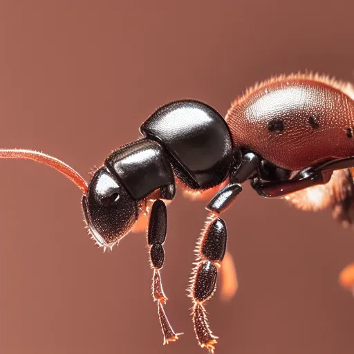 Prompt: an ant with small robotic parts