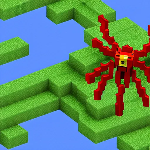 Prompt: minecraft spider