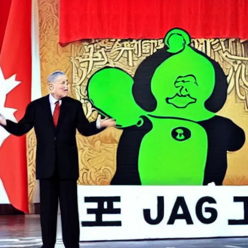 Image similar to george soros dressed as mao tse dong