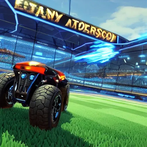 Image similar to a harley davidson on rocket league, teaser trailer