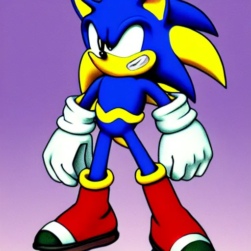 Image similar to sonic the hedgehog as a megaman boss