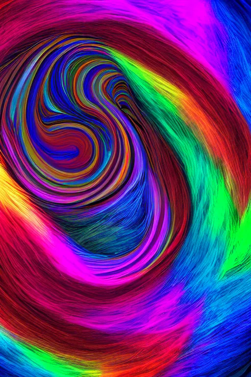 Image similar to a multicolor swirl, 4k, unreal render, octane engine