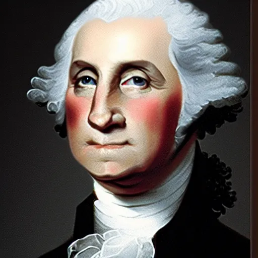 Prompt: George Washington grinning
