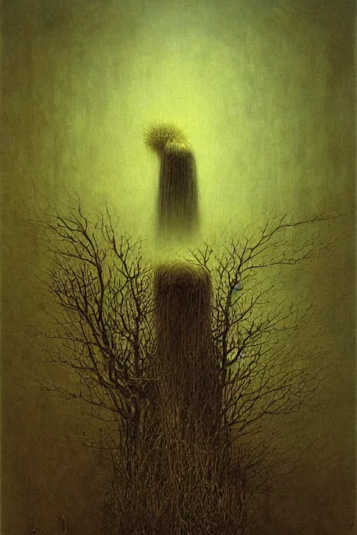 Image similar to tinnitus, by zdislaw beksinski