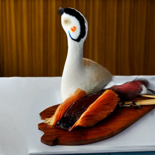 Image similar to a peking duck saying no digital image,