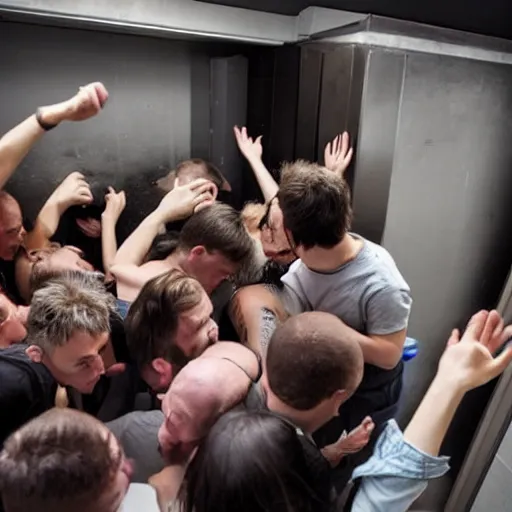 Image similar to moshpit in a public toilet