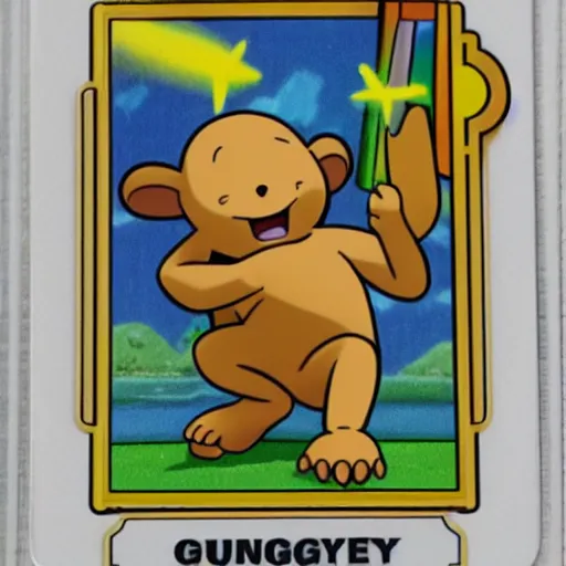 Image similar to curious george pokemon card