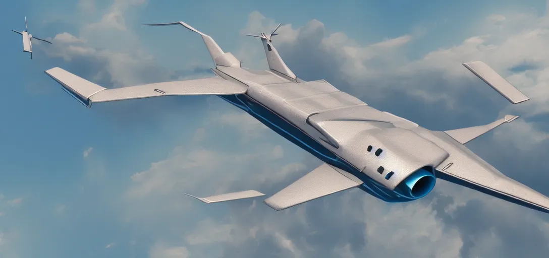 Prompt: retro futuristic airplane, 8 k photorealistic, hd, high details, trending on artstation