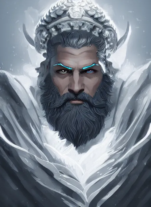 Prompt: a highly detailed illustration of zeus, intricate, elegant, highly detailed, centered, digital painting, artstation, concept art, smooth, sharp focus, league of legends concept art, wlop.