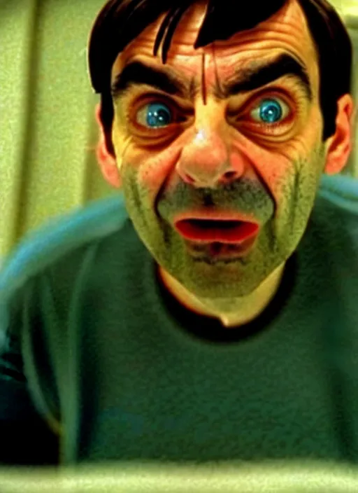 Prompt: mr. bean in eternal sunshine of the spotless mind