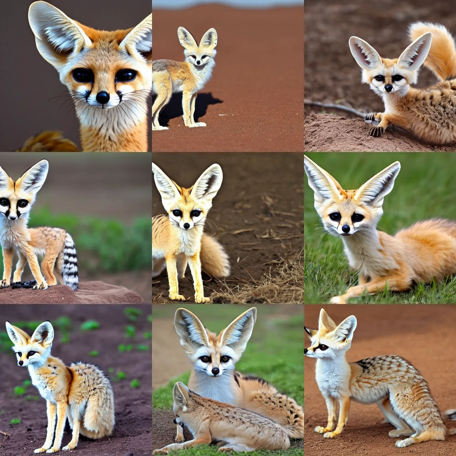 Prompt: a fennec fox-serval hybrid.