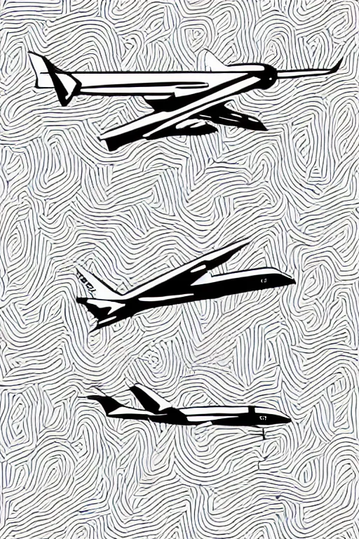 Image similar to minimalist boho style art of an airplane, illustration, vector art