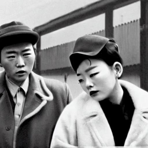 Image similar to 1950s Korean thriller film noir, Shin Sang-ok, 35mm film, Cooke Varotal 20-100 T3.1