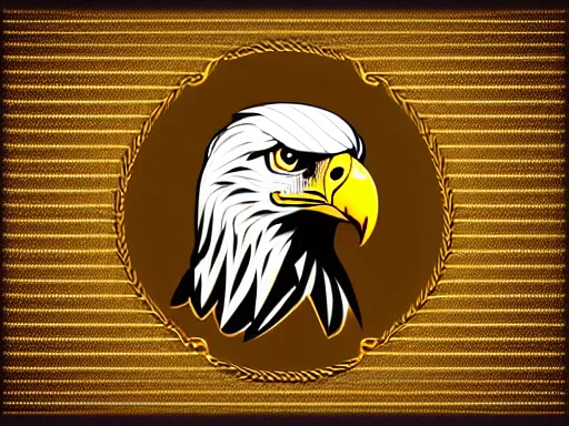 Image similar to Portrait of eagle, steampunk, gold, colorful, illustration, highly detailed, simple, smooth and clean vector curves, no jagged lines, vector art , smooth