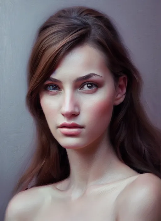 Prompt: portrait of a gorgeous young woman in the style of stefan kostic, artstation, realistic photo, sharp focus, 8k high definition, insanely detailed, intricate, elegant