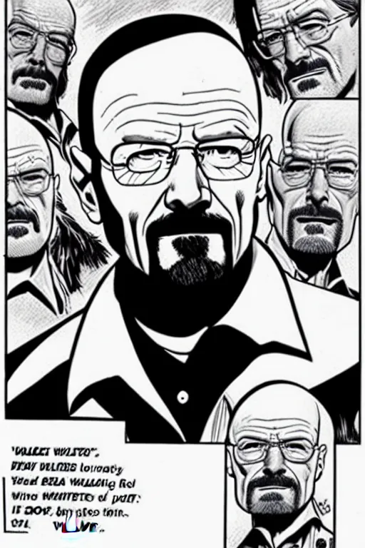 Image similar to walter white, as drawn by dan decarlo for archie comics,