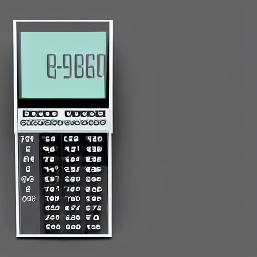 Prompt: a calculator from 2 0 5 2, concept art